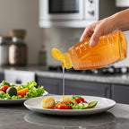 SEUNMUK 30 Pack 16oz Clear Plastic Honey Bottles, Honey Squeeze Bottle, Honey Dispenser with Flip Top Lids For Storing and Dispensing