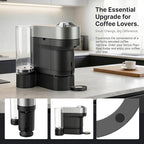 Riser Stand for Nespresso Vertuo Pop+, 2.5inch Height Elevation Stand, 3D Printed Coffee Machine Base, Compatible with Standard and Deluxe Models, Fits YETI 20 oz & Contigo 16 oz Mugs (Black)