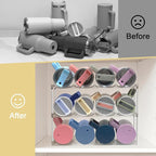 Stackable Water Bottle Organizer for Cabinet - Acrylic Tumbler Organizer Storage Rack for Stanley 40oz, Stanley Cup Holder, Pantry Kitchen Organizers and Storage for Stanley Cup, Holds 12 Bottles