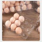 40 Pack 12-Egg Cartons Plastic Clear 3X4 Grids Reusable Storage Container, Stackable Cheap Bulk 1/2 Dozen Egg Trays for Refrigerator/Farms/Camping/Travel