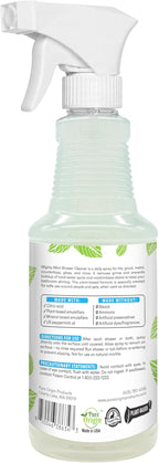Mighty Mint Shower Cleaner, No-Rinse, No-Scrub, Daily Spray for Glass, Tile, Grout, Fresh Peppermint Scent, 16oz (Pack of 2)