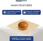 Prince Castle Release Sheets for CTS Series Toaster, Non-Stick Sheets and Commercial Toaster Oven Liners for Bread, Buns and More