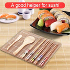 Zerodis Sushi Rolling Mat Kit Tool Gadget Sets Tools Effortless Rolling for Beginners and Family Cooking At Home or Restaurants Sushi Mat Kit Making Kitchen (Assorted Color)