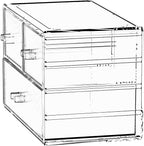 ZHIAI Stackable Storage Drawers, Acrylic Bathroom Counter Organizer Clear Makeup Organizers for Vanity, Kitchen Cabinets, Bathroom, Undersink, Home Organization and Storage (3 Drawers, Pattern A)