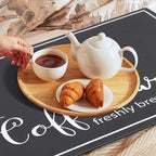 Findosom Dish Drying Mat, 16"x 24" Super Absorbent & Hide Stain Coffee Mat, Cuttable Drying Mat for Kitchen Counter, Coffee Bar Accessories, Under Dish Rack, Coffee Maker, Espresso Machine, Black