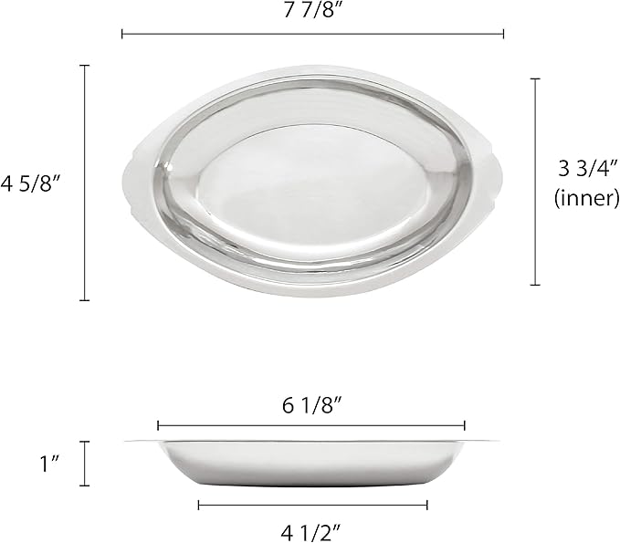 Thunder Group Oval Au Gratin Dish, 8-Ounce