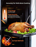 Govee Bluetooth Meat Thermometer, Wireless Meat Thermometer for Smoker Oven, Digital Grill Thermometer with 2 Probes, Timer Mode, Smart LCD Backlight BBQ Thermometer for Cooking Turkey Fish Beef