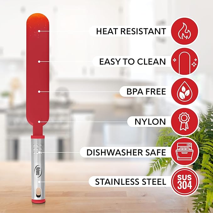 Silicone Spatula Set, 17 Piece Baking Utensils, Nylon and Stainless Steel, Non Stick and Heat Resistant Bakeware set New Baker's Gadget Tools Collection