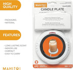 Durable Heavy Portable Large Warmer Safe Plate for Candle Jar & Mug Warmer, White Pack