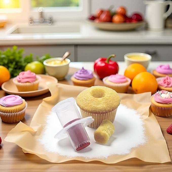 Random Color Cupcake Corer Decorating Divider Pastry Corer Model Cake Filler Corers Corers and Pitters Fruit and Vegetable Tools