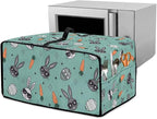 Easter Egg Bunny Carrot Print Toaster Oven Dust Cover Compatible with Most Toasters Ovens, Easter Decor Dust-proof Protector for Kitchen Small Appliance, (Large-18.5*22.5*12.99 inches)