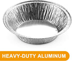 5 Inch Aluminum Foil Mini Pie Pans - Disposable Small Pie Tins For Bakeries, Cafes, Restaurants - Durable Mini Foil Pans for Pie, Fruit Tarts, Quiche (50, 5 Inch)