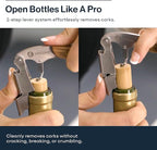 HiCoup Kitchenware Wine Opener - Professional Corkscrews for Wine Bottles w/Foil Cutter and Cap Remover - Manual Wine Key for Servers, Waiters, Bartenders and Home Use - Sapphire