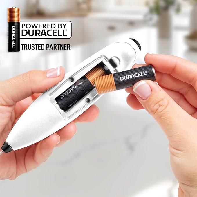 Zulay Kitchen Powerful Milk Frother Wand With 4 AA Duracell Batteries - Ultra Fast Handheld Drink Mixer - Electric Whisk Foam Maker for Coffee, Lattes, Cappuccino, Matcha & Creamer - White & Black