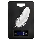 Digital Kitchen Scale and Food Weight Scale with Hang Loop, 11lb Baking Scale for Home and Kitchen, Precise Scales with Grams and Ounces, Stainless Steel (Black)