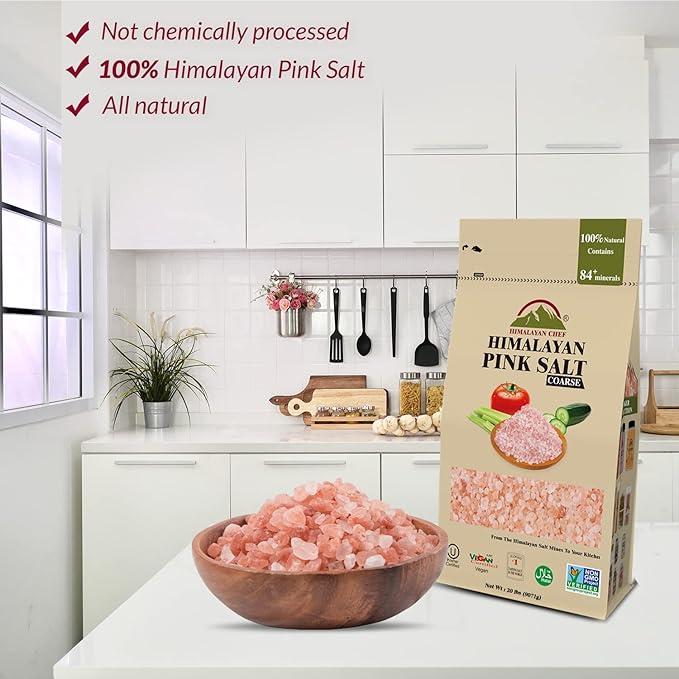 Himalayan Chef Pink Himalayan Salt, Coarse Grain - 20 lbs Bag