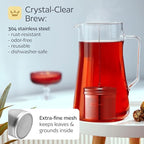Stainless Steel Tea Infuser for Loose Leaf Tea, Large (2.95” Diameter x 2.85” Height) – Extra Fine Mesh Strainer with Chain Hook & Lid, Reusable Tea Steeper for Mugs, Cups & Teapots