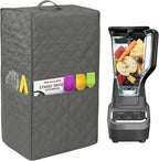 Kitchen Blender Dust Cover,Blender Covers Compatible with Ninja Foodi Blender,Blender Covers For kitchen Appliance Covers,Blender Cover with Accessory Pocket. (Grey)
