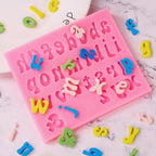 JOERSH 4PCS Silicone Letter Molds, Non-Stick 26 Letters and 0-9 Numbers Fondant Chocolate Molds for Dessert Cake Decorating, Cupcake Topper, Candy