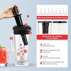 Heavy Duty Household Grade Smoothie Juicer,Adjustable Speed Countertop Smoothie Mixer,Low Noise Self-cleaning Blender 24000-26000rpm 2L/68oz (Red)