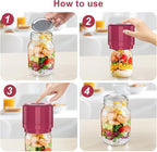 UNERVER M11 Mason Jar Vacuum Sealer - Electric Mason Jar Vacuum Sealer Kit with Wide and Regular Mouth Mason Lids, Jar Vacuum Sealer for Canning Jars, Vacuum Sealing Machine for Food Storage