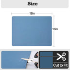 Ecotrim - Dish Drying Mat for Kitchen Counter | Coffee Bar Mat for Countertops | Heat Resistant Drainer Mat with Non-slip Rubber Backed | Hide Stain Kitchen Absorbent Draining Mat | Blue 16"x18"