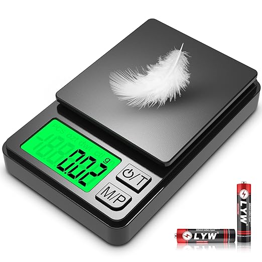 Mik-Nana Pocket Scale, 1000g x 0.01g Precision Gram Scale, Small Digital Scale Grams Ounces Grains, Kitchen Scale, Jewelry Scale for Gold, Gem, Coffee, Herb, Great for Travel Food Scale