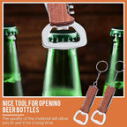 Ziliny 24 Pcs Bottle Opener Keychain Bulk Wine Bottle Beer Opener Keychain 3.27" Stainless Steel Corkscrew Waiter Corkscrew Wine Keyring Gifts for Christmas Bar Party Wedding Home (Redwood Color)