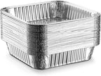 Waytiffer 25pack- 8 x 8 Aluminum foil Pans Disposable Heavy Duty Square baking Cake Pan, Cooking Tins Homemade Breads Oven Pans,Foil Pan, Baking pan Roasting