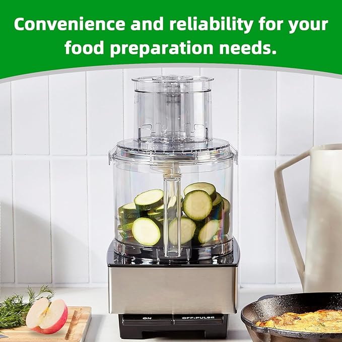 4 Locking Knob DFP-14NWBCT1 Food Processor Replacement Bowl Lid, Compatible with Cuisinart Food Processor DLC-005AGTXT1 Bowl, Suitable for Model DFP-14 (4.45 * 7.6in)