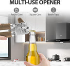 Safring Can Opener Manual, Heavy Duty Handheld Strong Can Opener with Soft Touch Handle, Sharp Blade Smooth Edge, Can Openers with Multifunctional Bottle Opener, Coffee