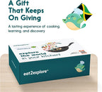 eat2explore Cooking Kits for Kids 15 Pcs – Interactive & Educational Kids Cooking Sets Real for Ages 5 and Up,3 Recipe Cards & Global Ingredients – Fun for Young Chefs (Jamaica Edition)