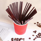 KBG Coffee Stir Sticks 200 PCS, 6.7 Inch Three Hole Disposable Plastic Sip Stir Sticks, Individually Wrapped Cocktail Stirrers