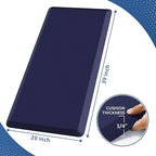 KitchenClouds Kitchen Mat Cushioned Anti Fatigue Rug 20"x39" Water Resistant, Non Slip, Standing and Comfort Desk/Floor Mats for House Sink Office (Blue)