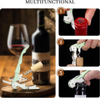HYZ 2-Pack Wine Opener Waiter Corkscrew, Professional Wine Key for Servers, Bartender with Foil Cutter, Manual Wine Bottle Opener Double Hinged (Matcha Green)