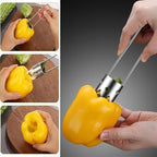 Bell Pepper Corer, Apple,Pepper, Pineapple, Pear Corer, 304 Stainless Steel Apple Core Remover Tool for Vegetable Fruit Practical Kitchen Gadget Tools-Easy to Clean