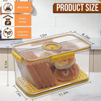 Gifhomfix Bread Box Bread Boxes for Kitchen Counter Airtight, Time Recording Bread Storage Container with Lid, Bread Keeper for Homemade Bread, Toast, Bagel, Donut and Cookies, LARGE Yellow