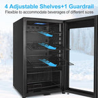 Beverage Refrigerator 126 Can, Mini Beverage Fridge Small Beverage Cooler with Glass Door Safety Lock, Drink Fridge for Beer Soda Wine, Perfect for Dorm Office Hotel