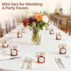 ComSaf 8oz Glass Jars with Airtight Lids (Set of 6), Cylindrical Jelly & Spice Jars for Pantry Organization, 240ml Small Canisters with Wire Clamp for Sourdough Discard, Jam, Honey & More