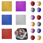 PABCK 500 Pcs 5 Colors Chocolate Candy Wrappers Aluminium Foil Wrapping Papers Square Sweets Lolly Paper Food Tin Foil Wrapper for Candy Packaging Decoration (7.87x7.87 inches)
