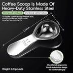 Coffee Scoop 1 Tablespoon Scoop Measuring Spoon for Ground Coffee 2 Pieces,Stainless Steel Small 1 Tbsp Coffee Spoons Measure Protein Powder Suger Bean,Short Handle Fits into Canisters.(1TBSP(15ML*2)