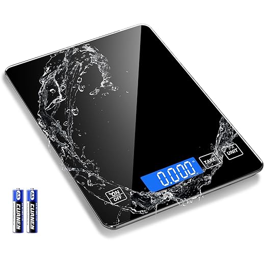 Food Kitchen Scale, Digital Food Scale 22lb/10kg Digital Kitchen Scale Precisely Measures Grams and Ounces for Meal Prep Baking and Cooking, 304 Stainless Steel Kitchen Scale LCD Display