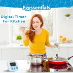 Kitchen Timers for Cooking and Baking with Big Digital Numbers and Loud Alarm Used in Cooking, Classroom, and Office.