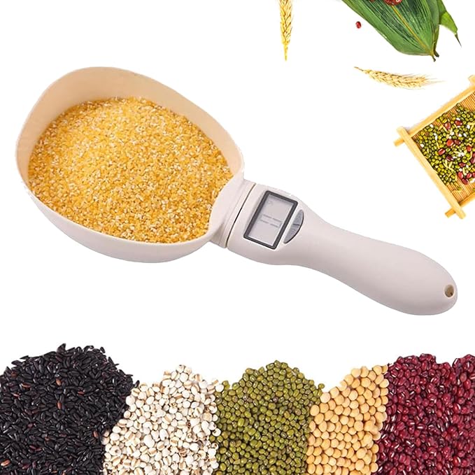Digital Measuring Spoon, Electronic Measuring Spoon with LCD Screen, 800g / 0.1g High Precision Food Measuring Scoop Scale with Measuring Spoons for Food, Coffee,Spices, Dog Cat Food (1PCS)