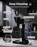 SHARDOR 10-Cup Coffee Maker, Programmable Drip Coffee Machine with 2–10 Cup Setting, Adjustable Keep-Warm Control, Removable 50oz Water Tank, Brew Strength Control & Brew Pause, Black