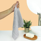 Chakir Turkish Linens | Hotel & Spa Quality 100% Cotton Premium Turkish Towels | Soft & Absorbent (4-Piece Washcloths, Silver Gray)