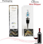 Cheers Penguin Metal Wine Stopper - Elegant Vacuum Seal Reusable Animal Ocean Life Wine Bottle Stopper Airtight Leak Proof Bottle Topper Cork Plug, Cute Home Decor & Bar Tool Accessory Unique Gift