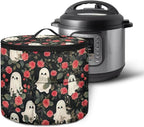 Halloween Pressure Cooker Insulation Bag Insulated Carrier Electric Pressure Cooker Storage Bag Keep Your Cooker Dust Free, Ghost Rose