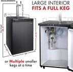 Kegco HBK309X-2 Keg Dispenser, 2 faucet without keg Black Stainless Steel