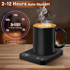 Mug Warmer, Electric Coffee Warmer with 3 Temp Settings, 2-12H Auto-Shutoff Coffee Mug Warmer for Home/Office Desk, Smart Cup Warmer for Milk Tea/Hot Drinks, Candle Warmer Plate (No Cup Included)